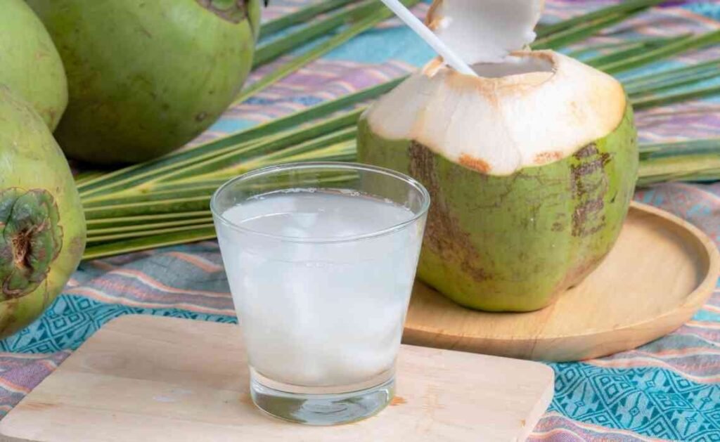 coconut juice to eat before doing yoga