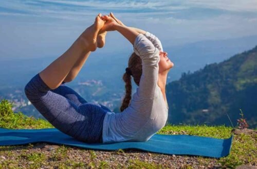dhanurasana or bow pose in yoga