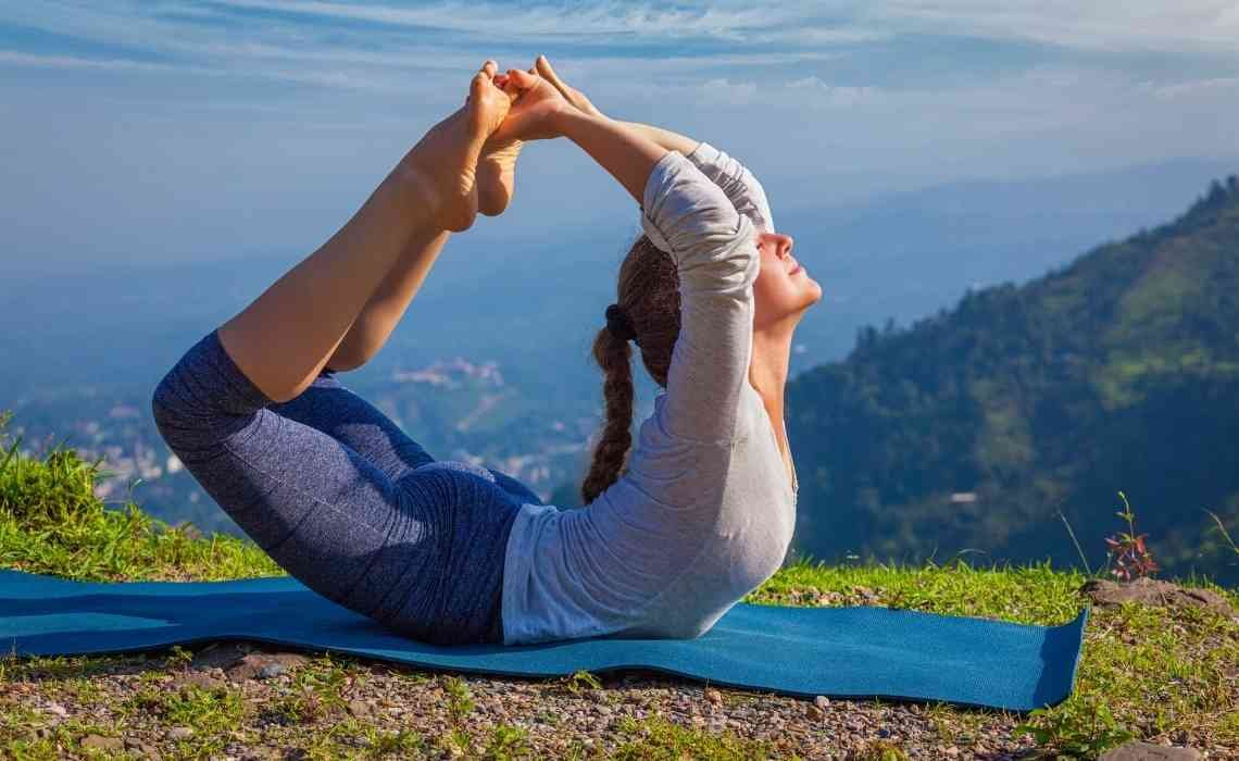 dhanurasana or bow pose in yoga