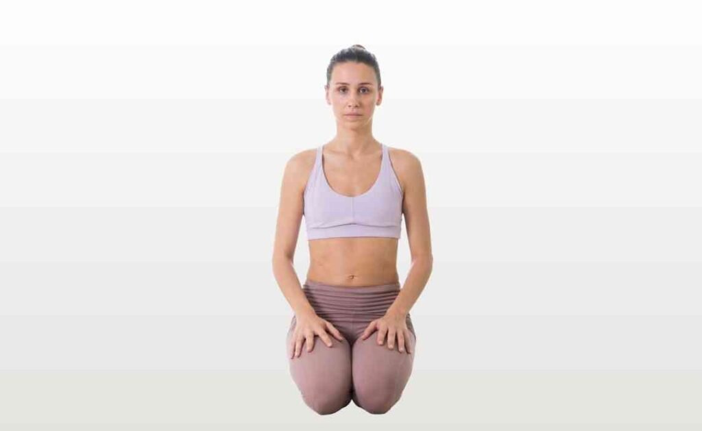 kapalbhati in vajrasana pose