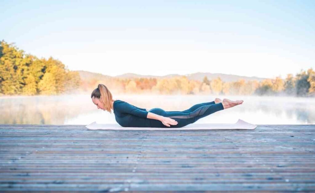 salabhasana or locust post or butterfly pose